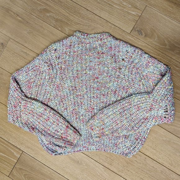 Dreamers Pastel Pink, Light Blue, Silver and Purple Toned Sweater - Picture 6 of 6